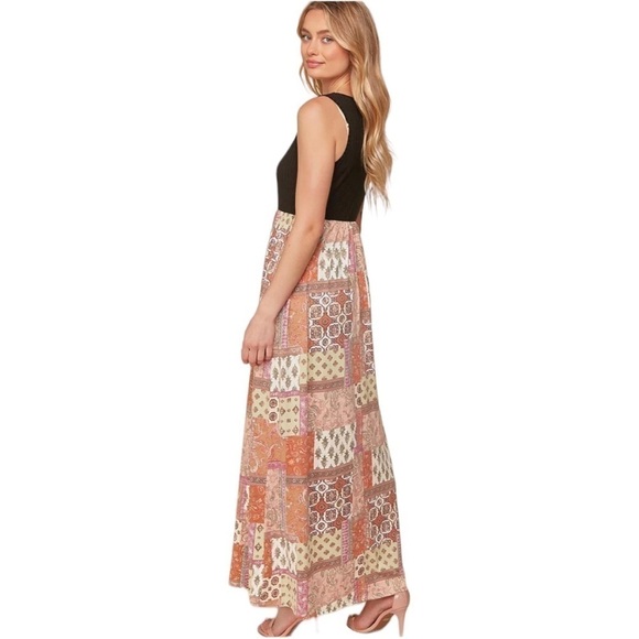 Haptic by Holli Harper Large Terracotta Boho Print Maxi Dress - Picture 2 of 10